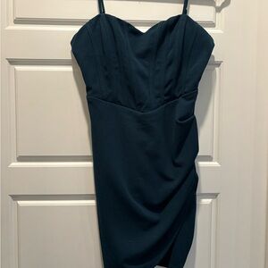 Chic Black Strapless Mini Dress